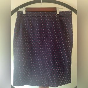 J Crew polka dot pencil skirt